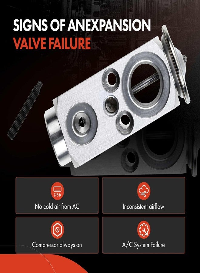 A-Premium A/C Expansion Valve Compatible with Chevrolet Traverse 2009-2012, GMC Acadia 2007-2012, Buick Enclave 2008-2012, Saturn Outlook 2007-2010, 3.6L Front AC, - Image 5
