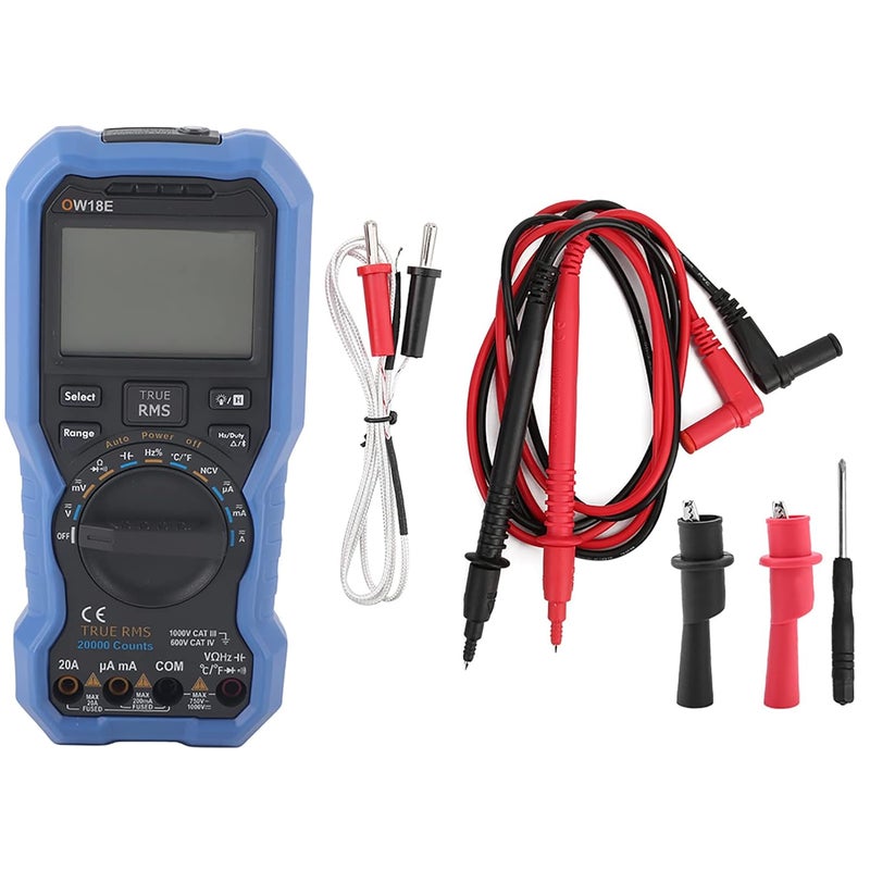 OW18E Digital Multimeter with, High Accurate 19999 Counts, Measures Voltage Current Resistance Capacitance Frequency - Image 1