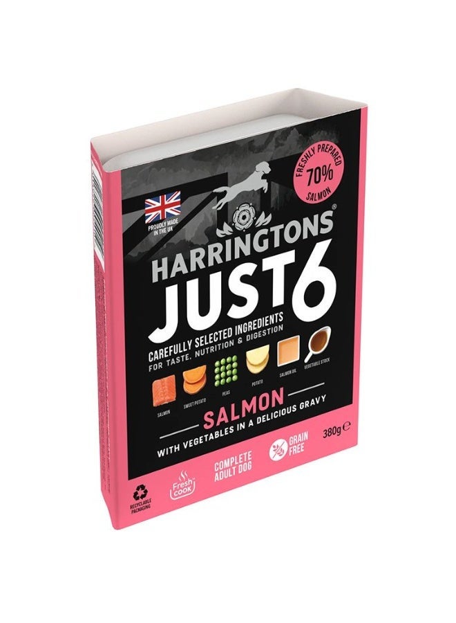Harringtons Just 6 Salmon Grain Free Adult Wet Dog Food 380g - Image 1