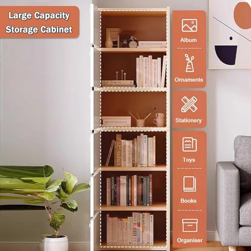 EXVITO 2 Door Premium Wooden Multi-Door Wardrobe Cabinet with Shelves | Space Saving Clothes Organizer Almirah for Bedroom, Living Room & Kids Room | Elegant Storage Almirah - Wood - Image 3