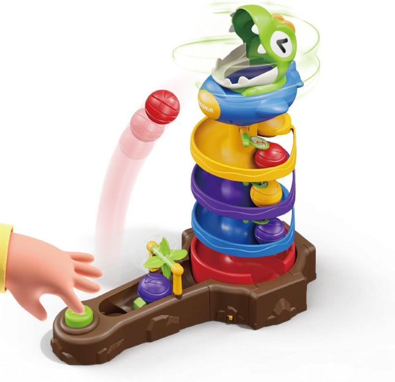 Humzo Dinosaur Ball Drop Toy for Kids, Spin Twister Montessori  Gift - Image 1