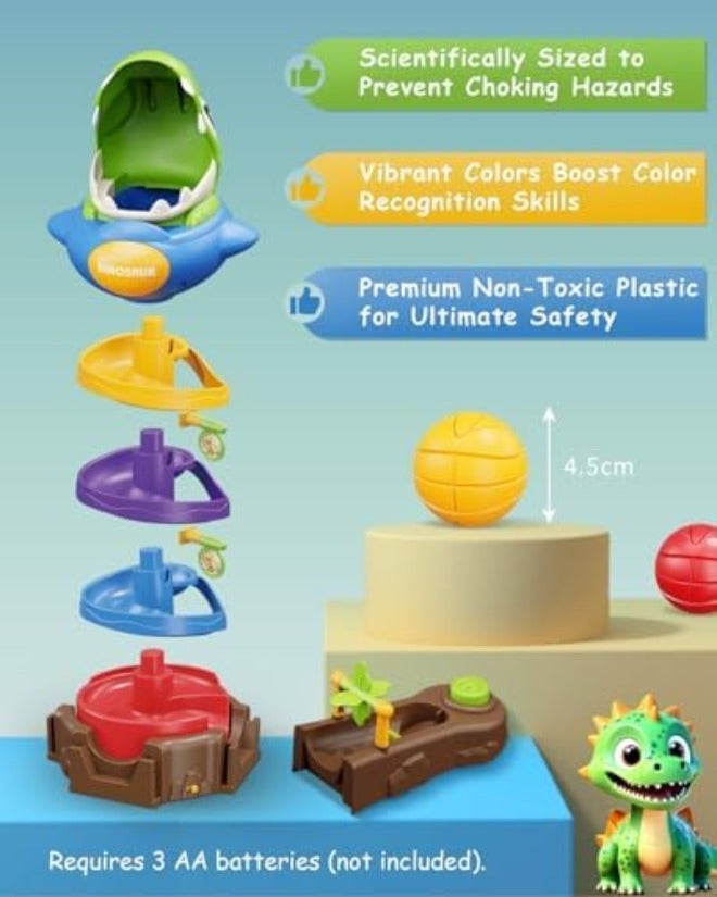 Humzo Dinosaur Ball Drop Toy for Kids, Spin Twister Montessori  Gift - Image 5
