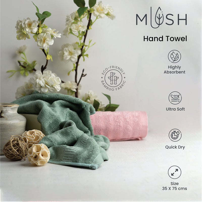 Mush 600 GSM Hand Towel Set of 6 | 100% Bamboo |Ultra Soft, Absorbent & Quick Dry Towel for Bath, Gym, Pool, Travel, Spa and Yoga | 16 x 24 Inches - Image 4