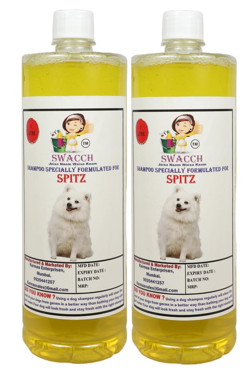 swacch Pet Shampoo | Puppy Safe Shampoo | PH Balanced | Ditch to Itch for Spitz Dog Shampoo 2 Litre (Lemon) + Goofy Ball Chew Toy Combo Pack - Image 2