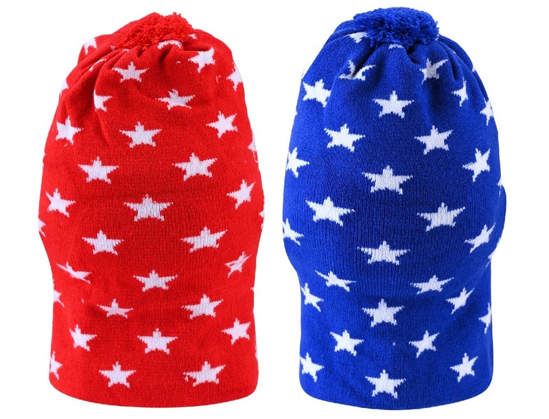 Queen Style Cute Woolen Monkey Caps for Boys and Girls (Fit for Age 2-5 Years- Pack of 2) (in, Age, 2 Years, 5 Years, Red and Blue) - Image 2