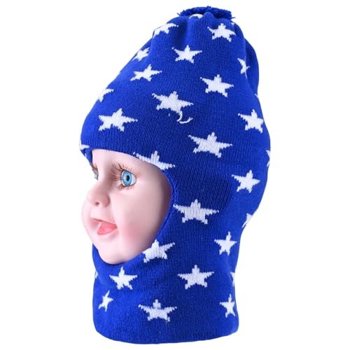 Queen Style Cute Woolen Monkey Caps for Boys and Girls (Fit for Age 2-5 Years- Pack of 2) (in, Age, 2 Years, 5 Years, Red and Blue) - Image 3