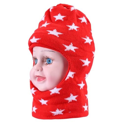 Queen Style Cute Woolen Monkey Caps for Boys and Girls (Fit for Age 2-5 Years- Pack of 2) (in, Age, 2 Years, 5 Years, Red and Blue) - Image 5