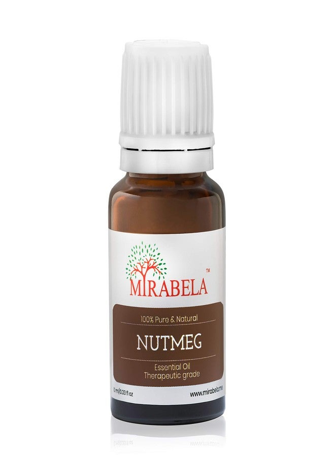 Mirabela Nutmeg Essential Oil - For Relaxation, Massage, Pain Relief, Aromatherapy - 100% Pure, Undiluted & Therapeutic Grade Jaiphal Oil - 10ml - Image 1