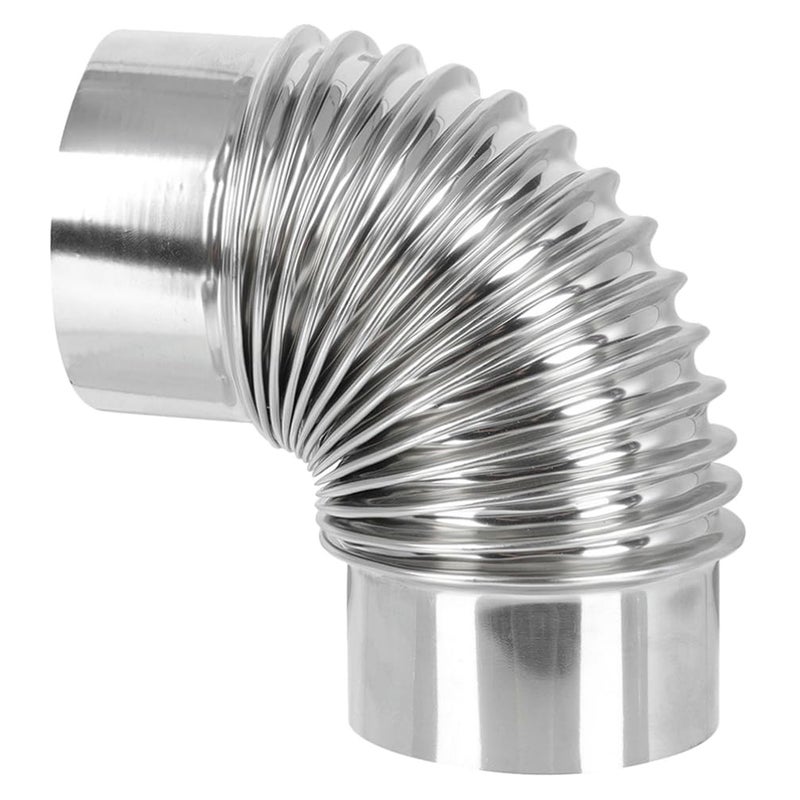 ملحقات مجاري الهواء من الفولاذ المقاوم للصدأ بزاوية 90 درجة لمدخنة الموقد الخارجية 708 × 354 بوصة موصل أنبوب العادم