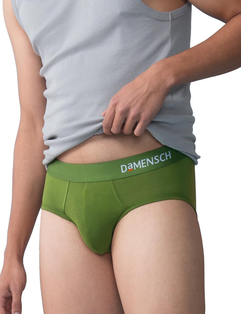 DAMENSCH Men's Modal Briefs (Pack of 1) (Dam-POP-B-CA-L_Cactus_Green_L) - Image 1