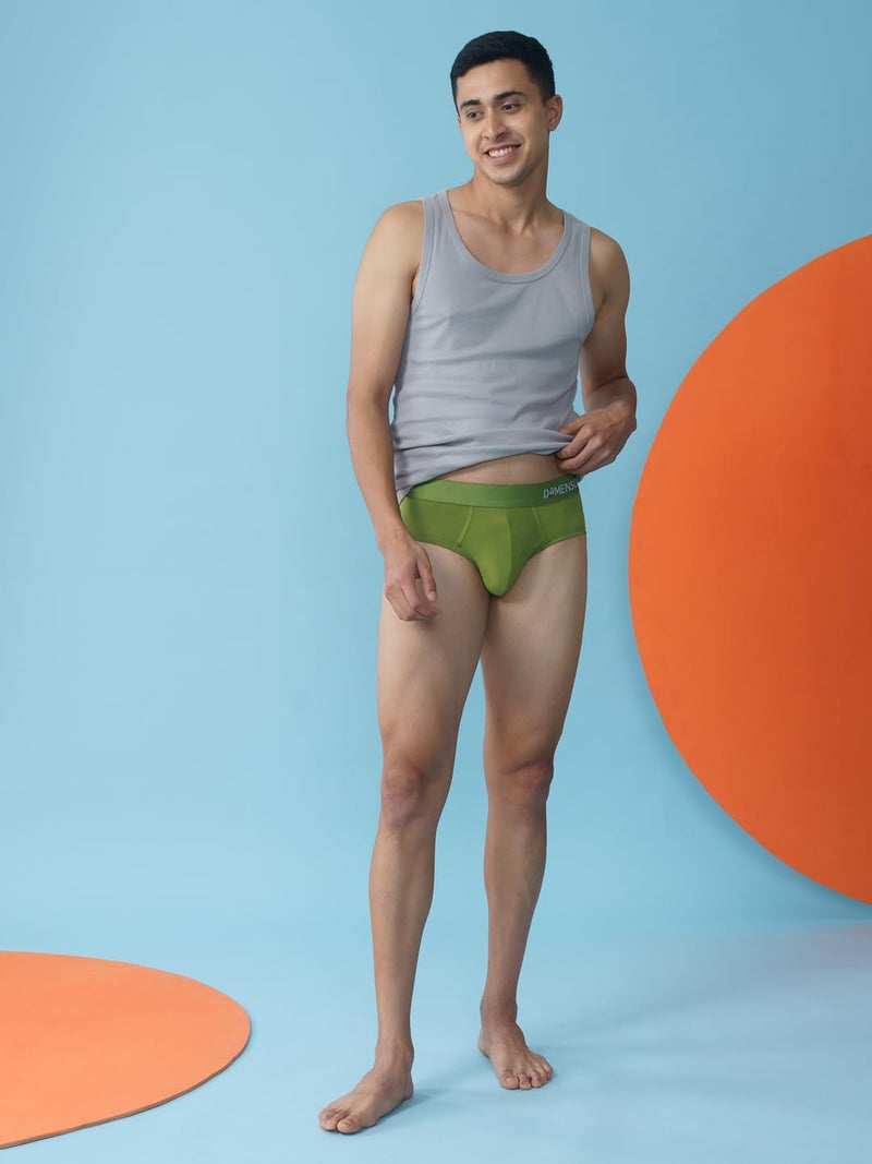 DAMENSCH Men's Modal Briefs (Pack of 1) (Dam-POP-B-CA-L_Cactus_Green_L) - Image 3