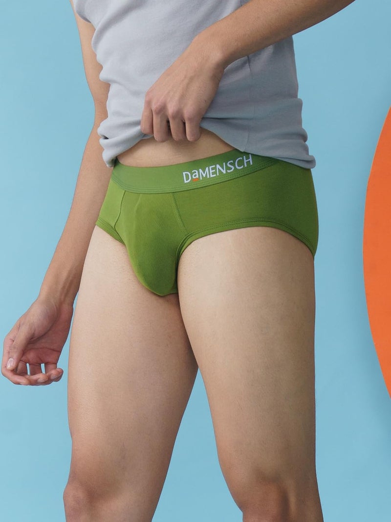 DAMENSCH Men's Modal Briefs (Pack of 1) (Dam-POP-B-CA-L_Cactus_Green_L) - Image 4