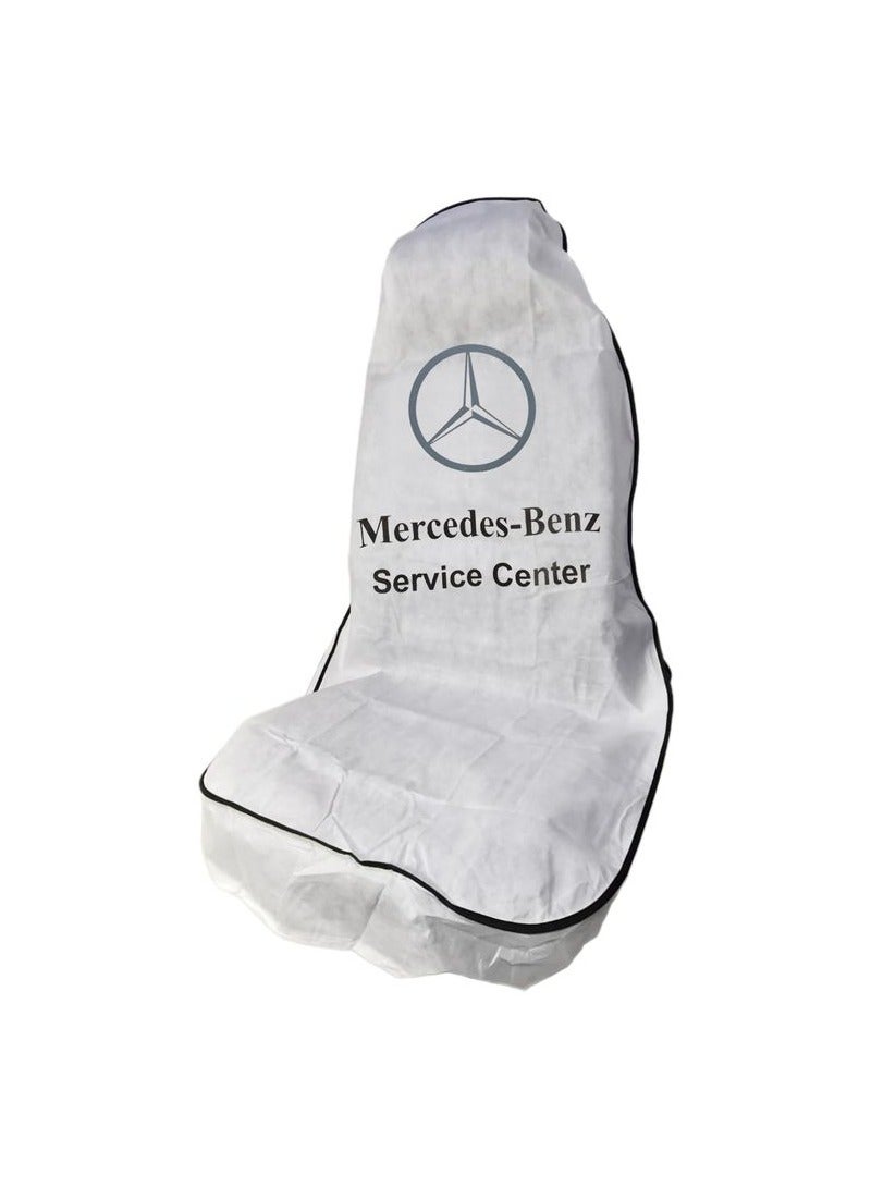 BENZ B.E.N.Z Universal Car Seat Dust Dirt Protection Cover, Extra Protection For Your Seat 2 pcs Set, Car Seat Cover White - Image 3