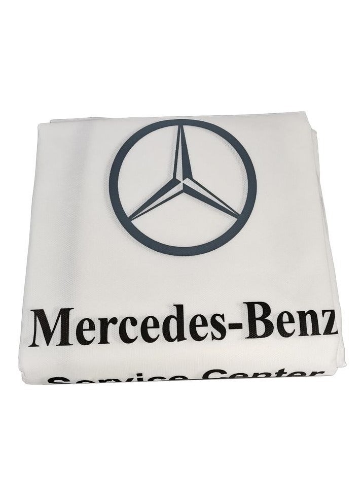 BENZ B.E.N.Z Universal Car Seat Dust Dirt Protection Cover, Extra Protection For Your Seat 2 pcs Set, Car Seat Cover White - Image 2