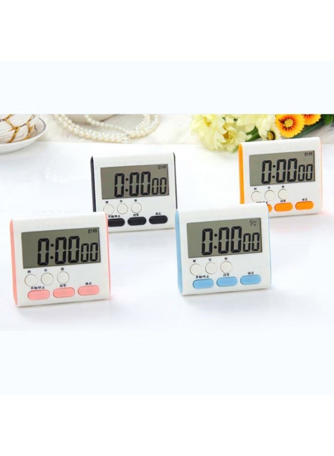 All-round Quanshi Electronic Timer, Kitchen Alarm Clock, Kitchen Refrigerator Timer, Study Reminder, Count-Up Timer, Second Hand, Pink - Image 2