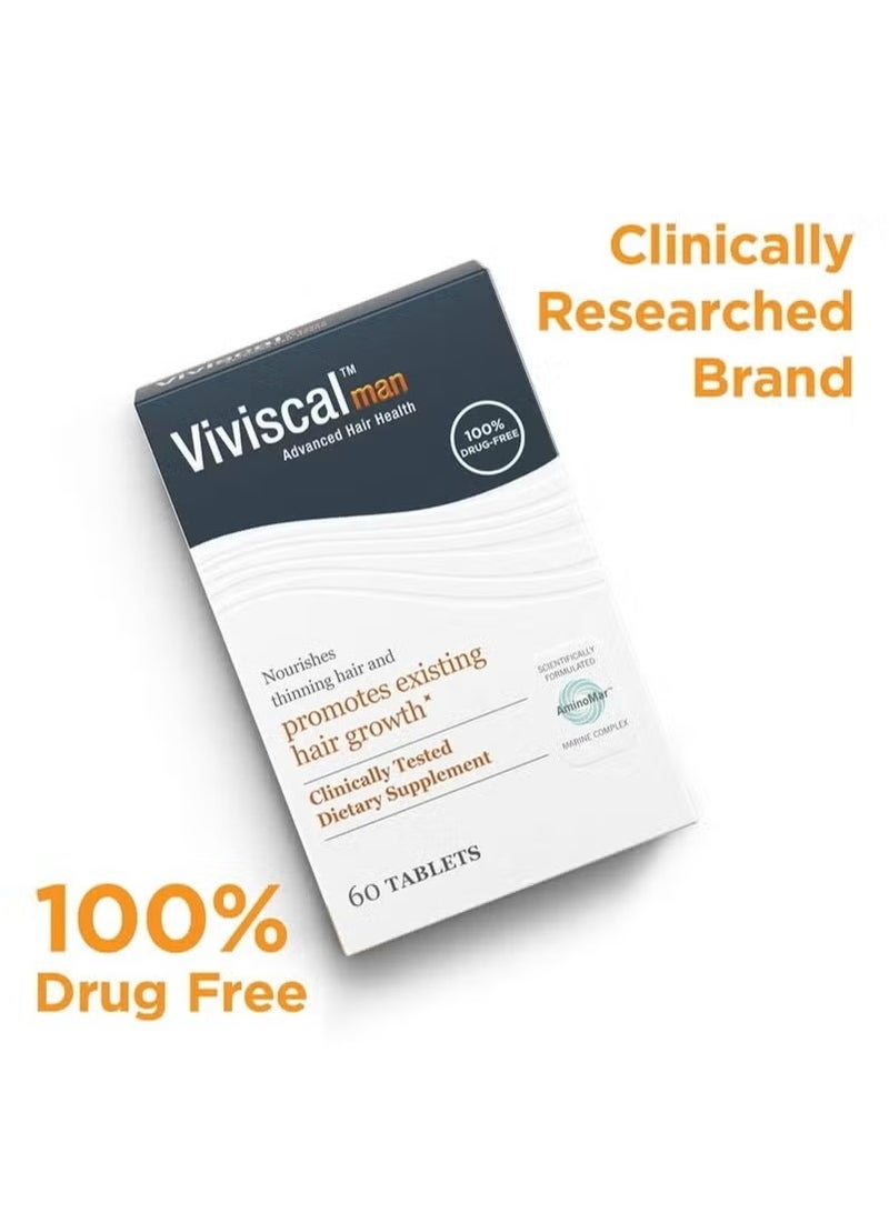 Vivica Viviscal Man Hair Health Supplements, 60 Tablets  - Image 5