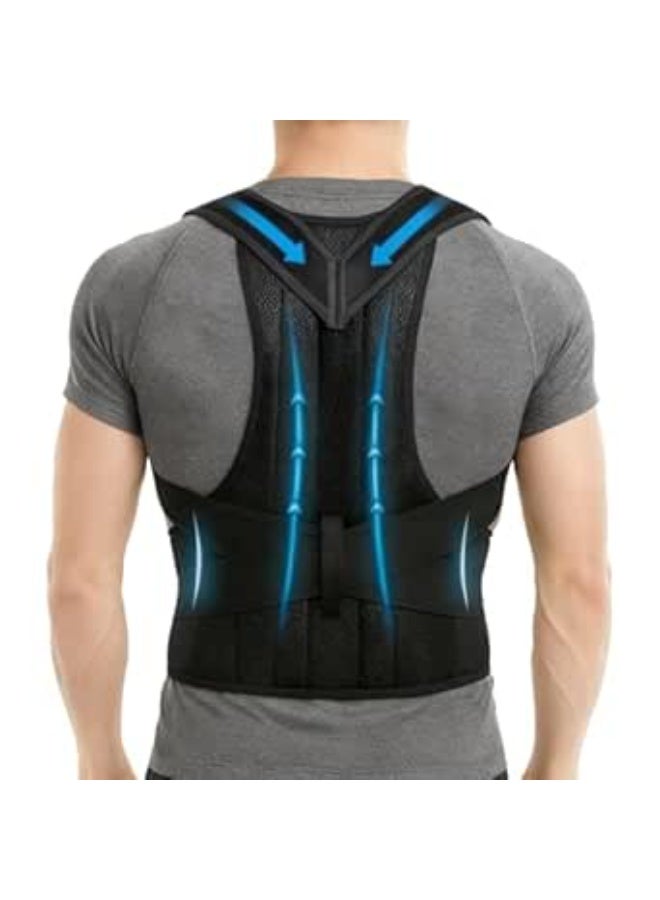 Full Back Support Posture Corrector for Men – Ergonomic 3-in-1 System for Upper, Mid & Lower Back Pain Relief – Improves Posture, Stops Slouching & Rounds Shoulders - Image 1