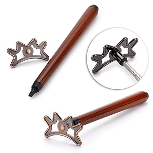 OwnMy Retractable Billiards Bridge Stick with Removable Bridge Head and Wood Handle, Pool Stick Length extends up to 35CM - 140CM, Billiards Pool Cue Accessory (Brown) - Image 3