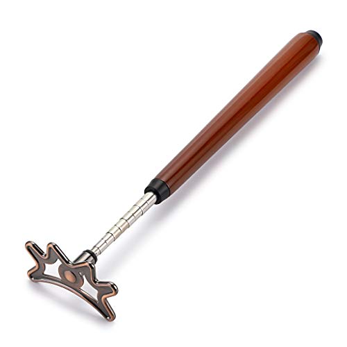 OwnMy Retractable Billiards Bridge Stick with Removable Bridge Head and Wood Handle, Pool Stick Length extends up to 35CM - 140CM, Billiards Pool Cue Accessory (Brown) - Image 1
