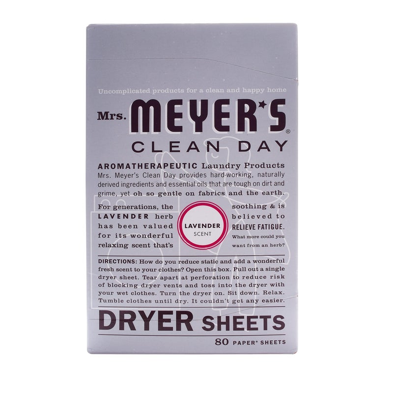 MRS. MEYER'S CLEAN D أوراق مجفف السيدة مايرز كلين داي باللافندر، عدد 80 (عبوة من قطعتين) - Image 2