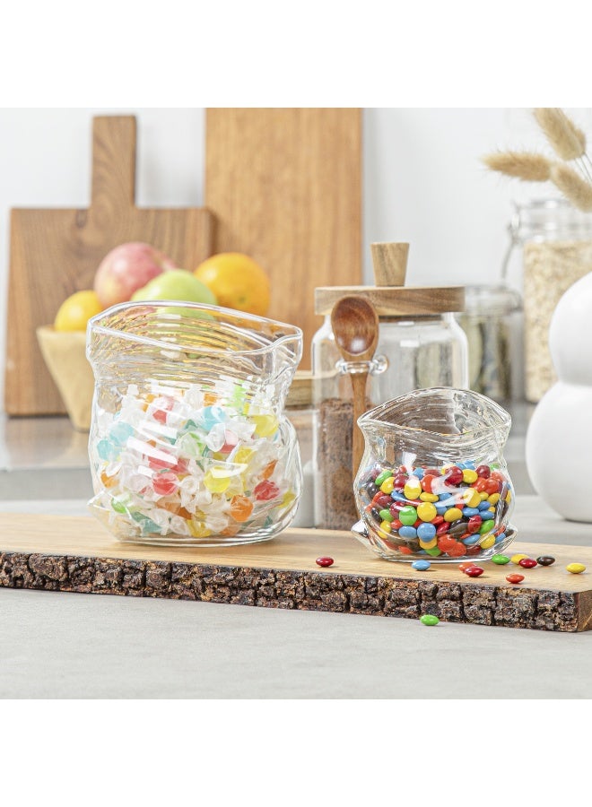 Restaurantware 8 Ounce Unzipped Bag Bowl, 1 Small Glass Bag - Realistic Crinkled Edges, Serve Candy, Popcorn, or Nuts, Clear Glass Bag Bowl, Dishwashable, Flat Base - Image 4