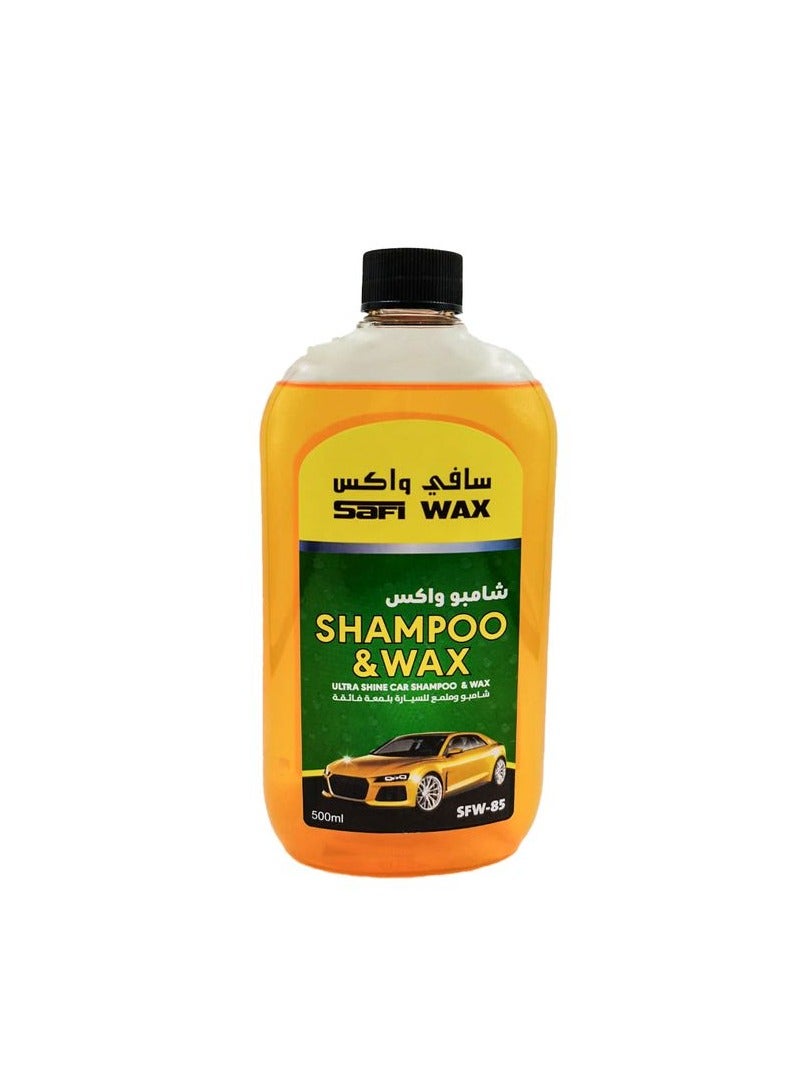 Safi WAX SAFI WAX SFW85 - Car Shampoo And Wax High Quality, Ultra Shine Car Shampoo And Wax 500ml  - Image 3