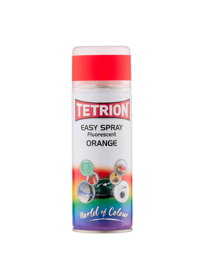Tetrion Easy Spray Fluorescent Orange Spray Paint 400ml - Image 1