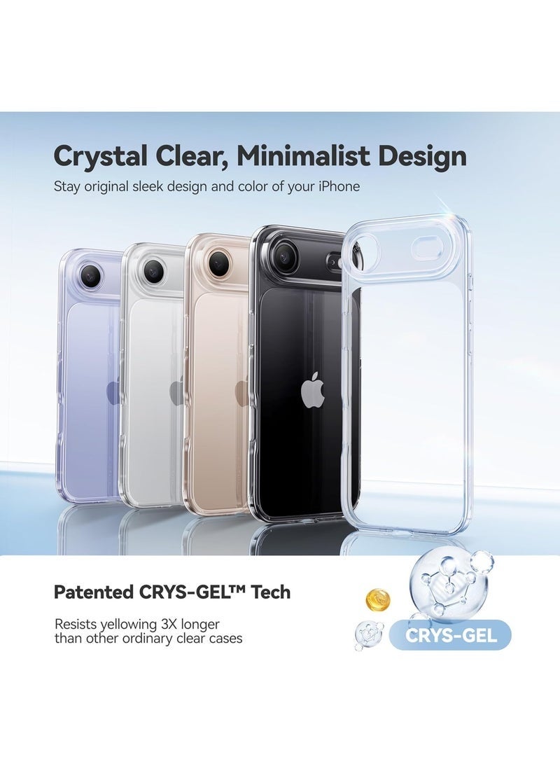 ELTRAZONE iPhone 17 Air Crystal Clear Transparent Case | Non-Yellowing Slim Shockproof Cover | Anti-Scratch Soft TPU Protective Case for iPhone 17 Air 6.3-Inch - Image 3