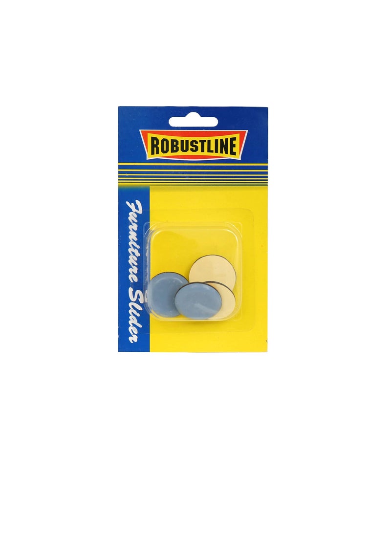 ROBUSTLINE ROBUSTLINE SELF ADHESIVE FLOOR PROTECTOR FURNITURE GLIDE ANTI SLIDE ROUND GREY COLOR (38MM) 4PCS/CARD - Image 2