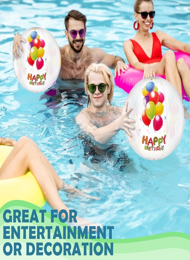 Silipull 10 Pack Birthday Beach Ball for Pool Birthday Party Decorations 9" Clear Inflatable Pool Balls Pool Birthday Party Favors Swimming Pool Balls for Adults Outdoor Fun Water Games Gifts - Image 5