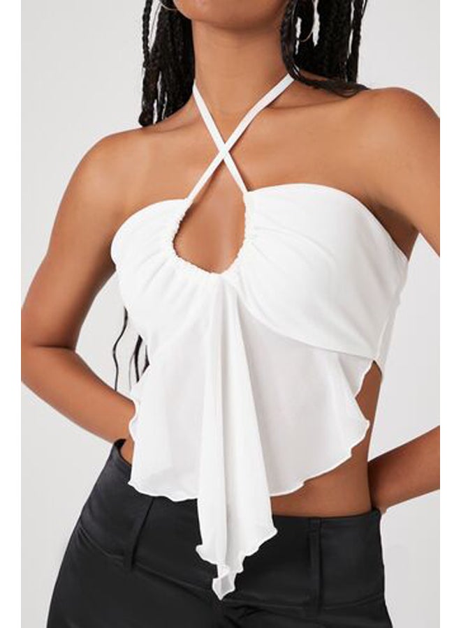 FOREVER 21 Mesh Crisscross Halter Top - Image 5