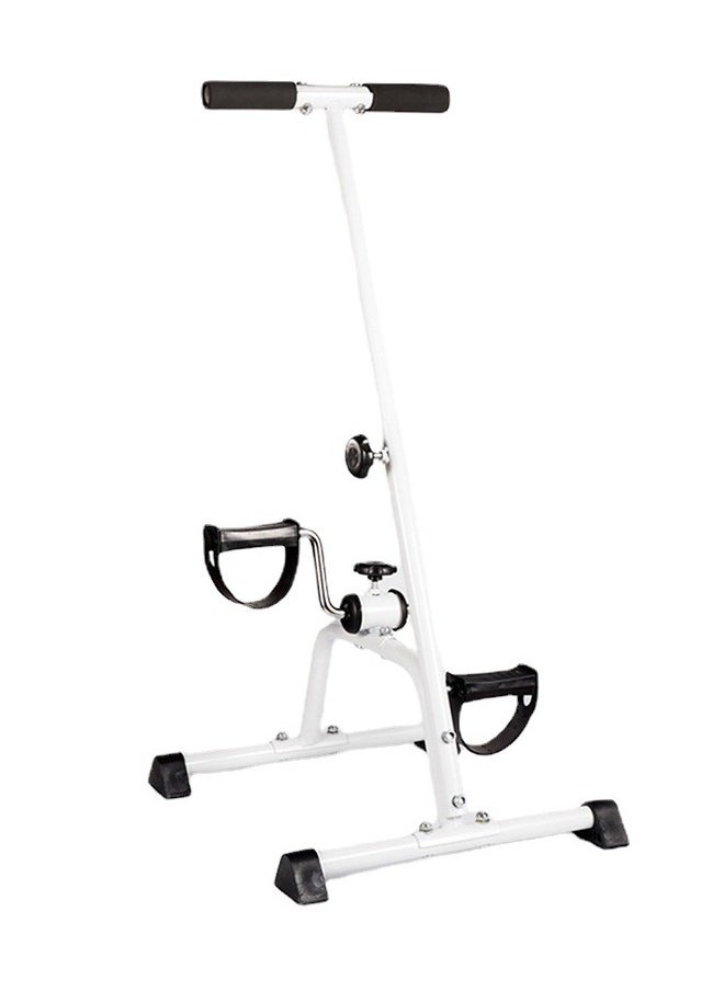 XiuWoo Adjustable Arm and Leg Pedal Exerciser,Fitness Bike Recovery Equipment for Seniors and Elderly,White  - Image 1