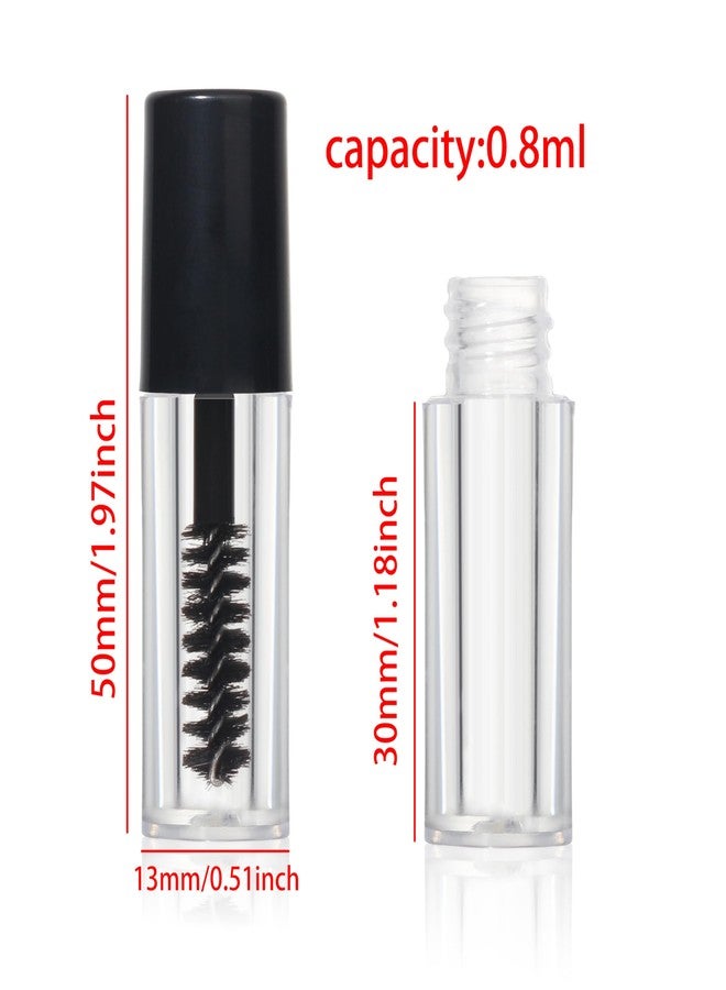 COSIDEA 52pcs 0.8ml Black Empty mini mascara tubes with wand for caster oil eyelash growth serum tube container 1ml - Image 2