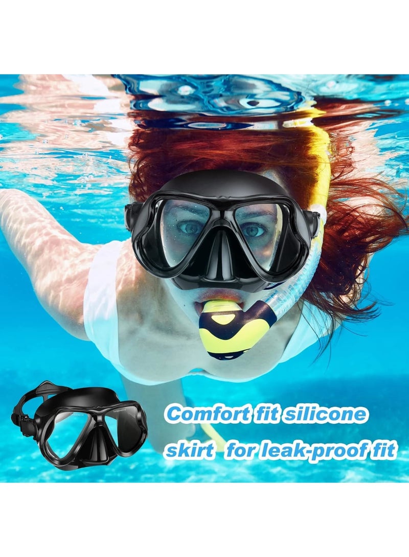 SOLARAE 2 Pack Diving Mask Adult Swimming Snorkel Mask Clear View Swimming Goggles with Nose Cover Anti Fog Swim Mask Tempered Glass Snorkeling Goggles for Diving Snorkeling Swimming - Image 5