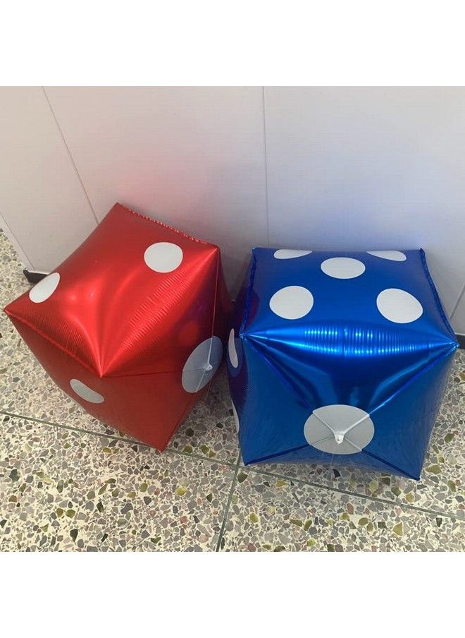Simple polymer - 10 Pcs Cube Foil Balloons 24 Inches Square Dice Foil Balloon 4D Mylar Balloon For Party Decorations Party Supplies Red - Image 1