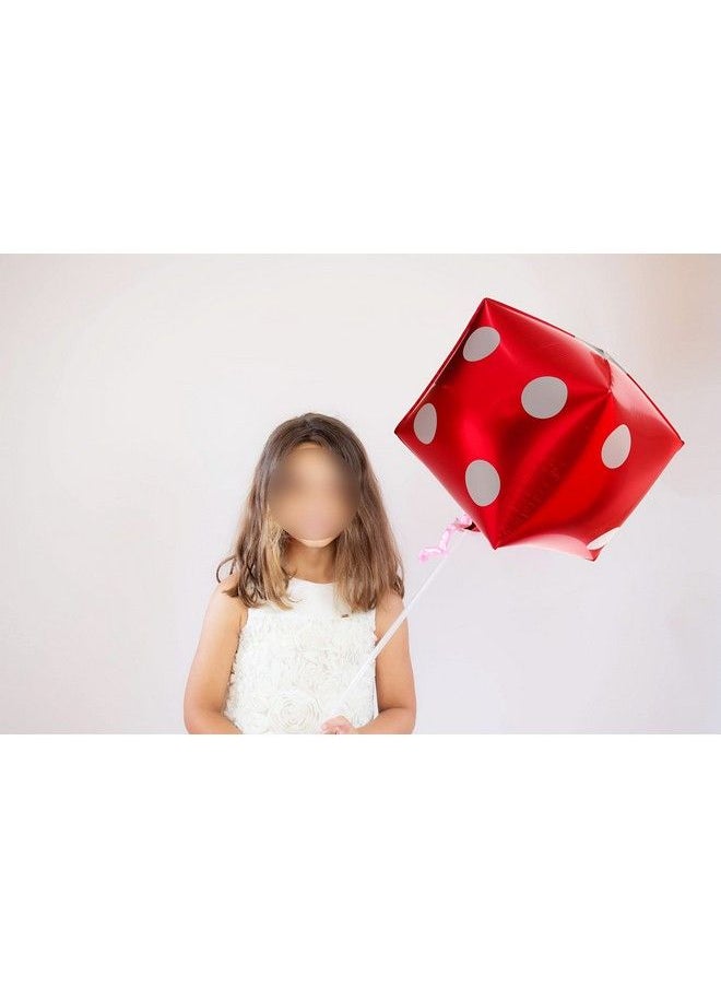 Simple polymer - 10 Pcs Cube Foil Balloons 24 Inches Square Dice Foil Balloon 4D Mylar Balloon For Party Decorations Party Supplies Red - Image 1