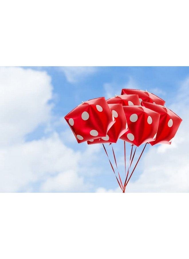 Simple polymer - 10 Pcs Cube Foil Balloons 24 Inches Square Dice Foil Balloon 4D Mylar Balloon For Party Decorations Party Supplies Red - Image 1