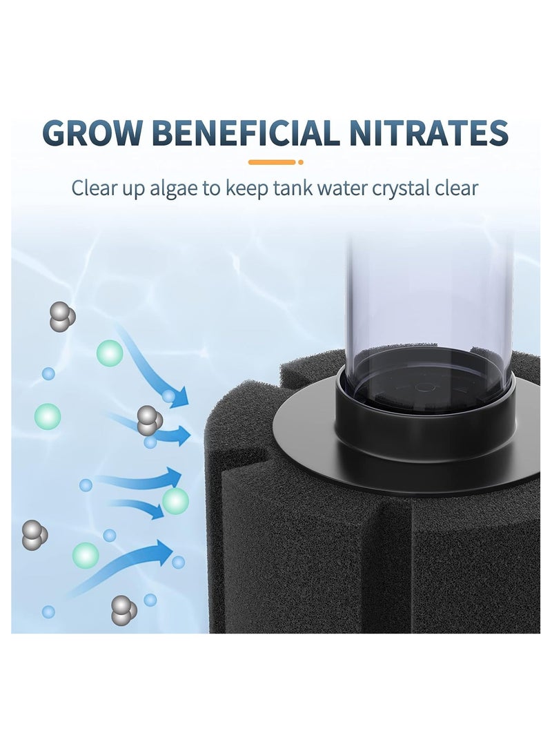 SOBO Aquarium Fish Tank Biochemical Cotton Filter, Nano Bio Sponge Filter, Quiet Betta Fry Shrimp and Small Fish Foam Filter, for Fish Tank Up to 10 Gallon, Water Fairy Cotton 3 Pack, XY2835  - Image 2