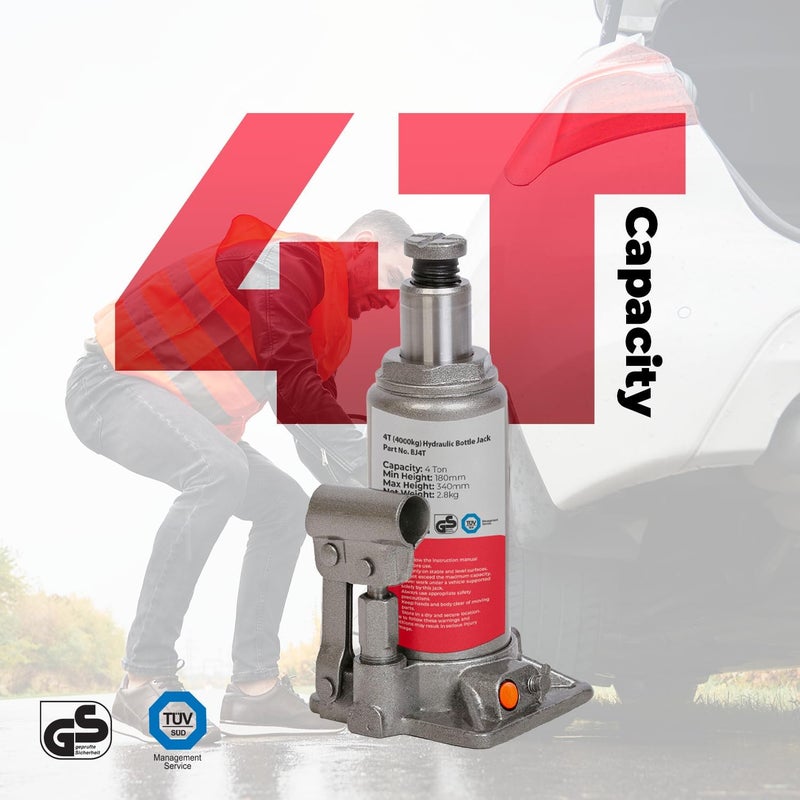 SIMPLY Auto 4T Hydraulic Bottle Jack BJ4T (4 Tonne, 4000kg) - Image 4