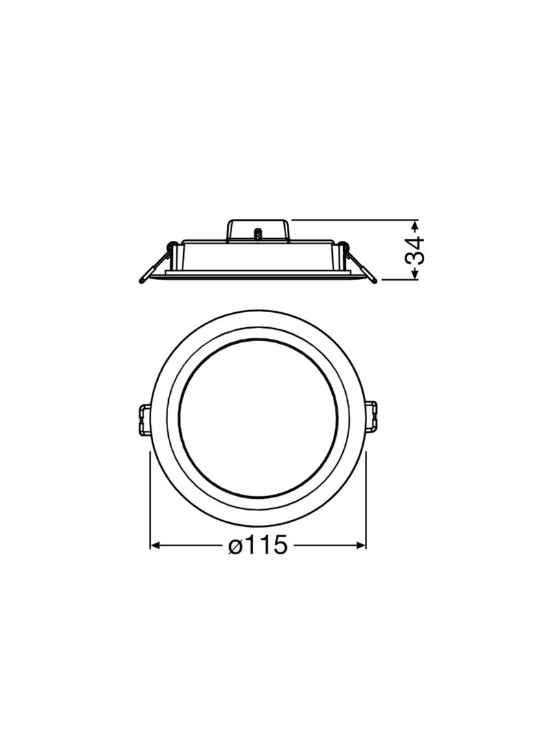 LEDVANCE - Ledvance Downlight Led Recessed Round  8W 4000K Cool White - 4 Inch - Image 1