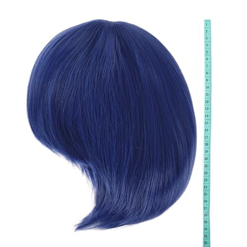 MapofBeauty 12 Inches/30 cm Short Straight Cosplay Costume Wig Party Wig (Mixed Blue) - Image 5