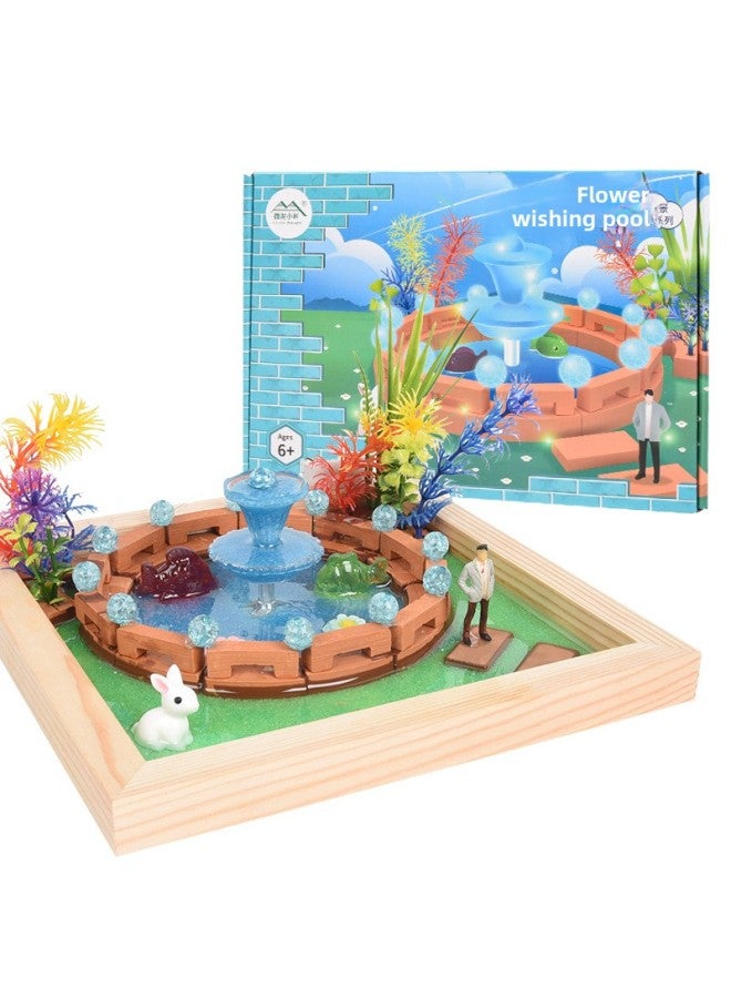 Landscape Big World DIY Micro Scene Crystal Glue Children's Toys Handmade DIY Material Bag Creative Making Toys-Color:Upgraded Building: Flower Trevi Fountain - Image 1