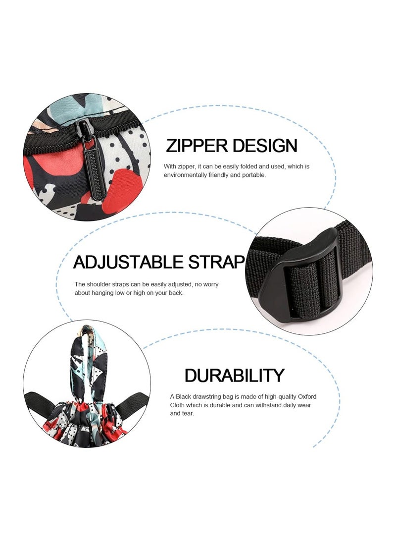 Waterproof Drawstring Bags, Foldable Gym Bags, Drawstring Travel Sports, Backpacks Casual Lightweight Outdoor Backpack, for Gym Shopping Hiking Sport Yog, for Men Women Girls Students - Image 4