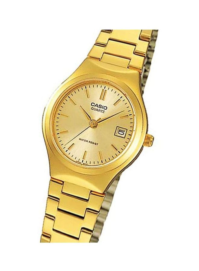 كاسيو ساعة يد بعقارب وسوار من الستانلس ستيل مقاومة للماء طراز LTP-1170N-9ADF - مقاس 26 مم - ذهبي نساء - Image 5