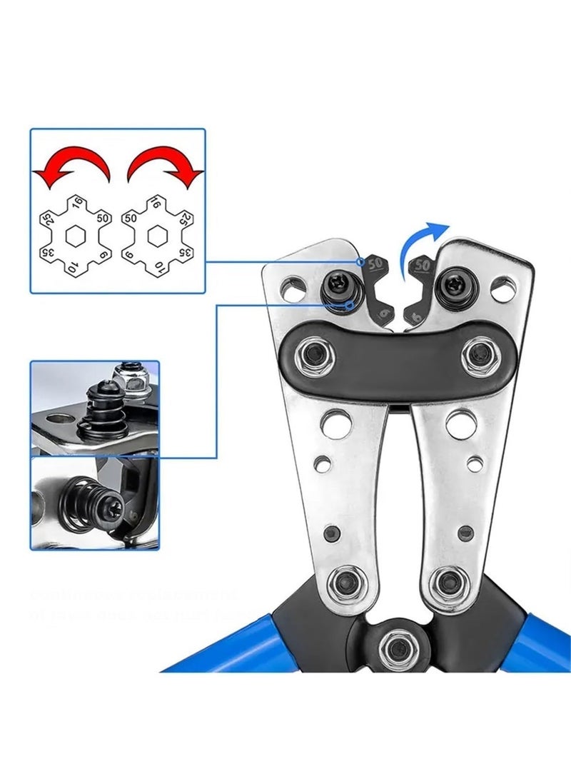 كاشيمانو طقم العقص HX-50B 10-0AWG 6-50mm² فيه مجموعات مع طيات ، قاطع أسلاك مع 60 محطة SC و60 قطعة من أنبوب الانكماش الحراري. - Image 5