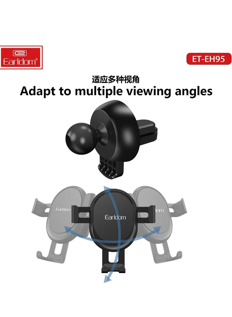 ELTRAZONE Mobile Phone Car Holder 360 Head Rotation Mount Mobile Stand -Black - Image 2
