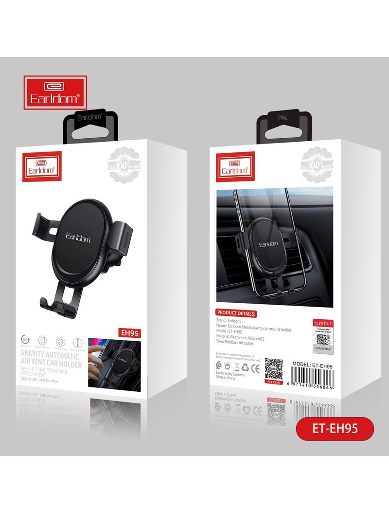 ELTRAZONE Mobile Phone Car Holder 360 Head Rotation Mount Mobile Stand -Black - Image 4