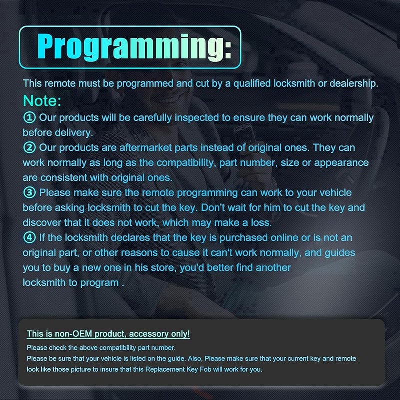 كاديلاك CTS 2003 2007 مفتاح دخول عن بعد بدون مفتاح مفتاح إشعال ترانسفوندر مع 4 أزرار ورقاقة 48 - Image 4