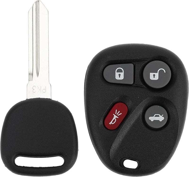 كاديلاك CTS 2003 2007 مفتاح دخول عن بعد بدون مفتاح مفتاح إشعال ترانسفوندر مع 4 أزرار ورقاقة 48 - Image 1