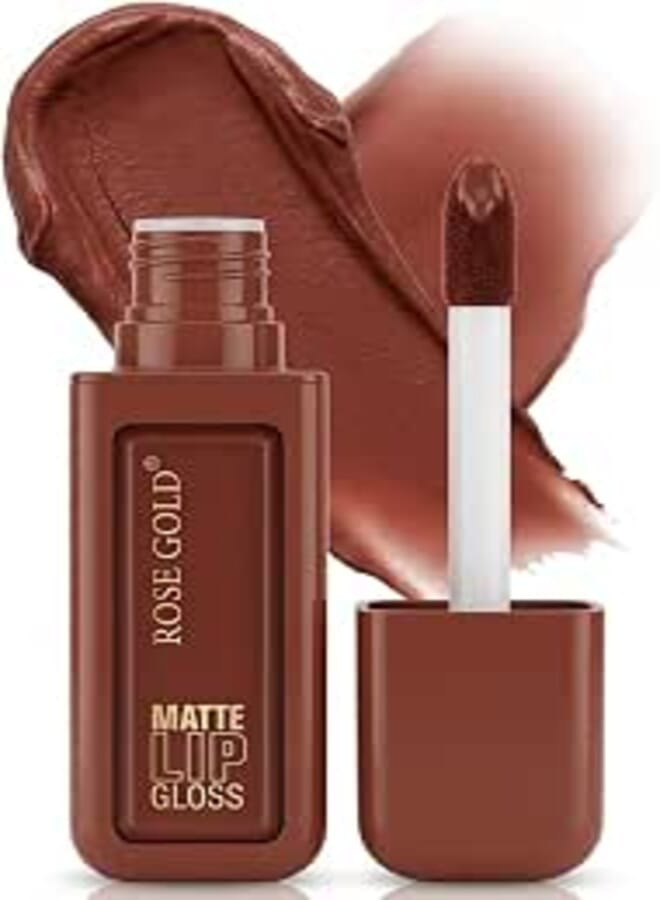 Matte Lip gloss Liquid Matte Lipstick – Long Lasting High Pigment Velvet Finish Lip Color with Natural Oil Infusion – Non-Sticky Lightweight Doe-Foot Applicator for Everyday & Evening Makeup (06)